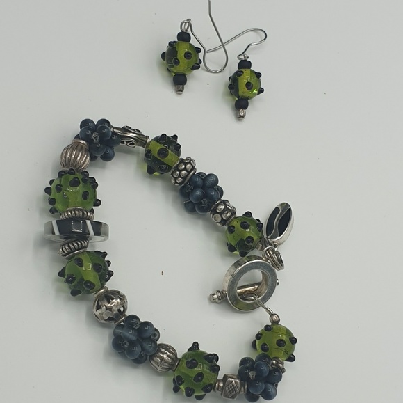 Vintage bracelet and earrings - Picture 4 of 4